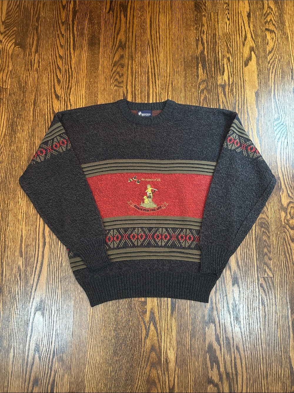 Vintage 90s Knit Embroidered Sweater